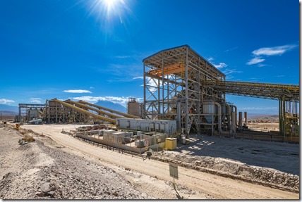 Processing plant at El Abra mine.